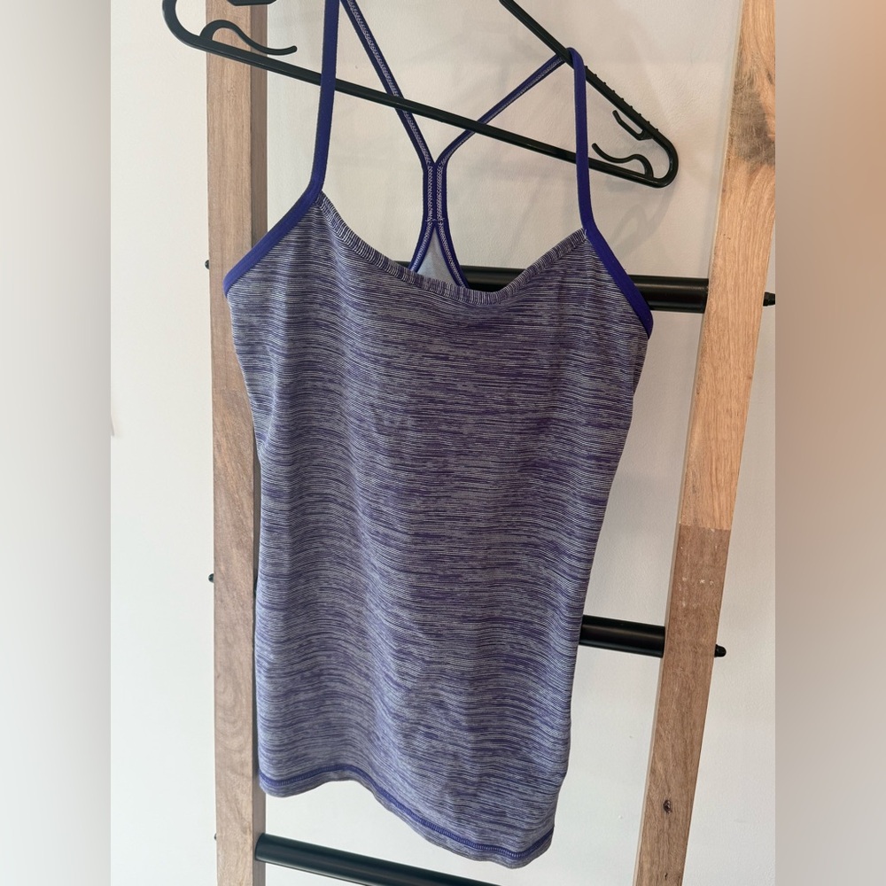 Lululemon Purple Stripe Strappy Tank 8